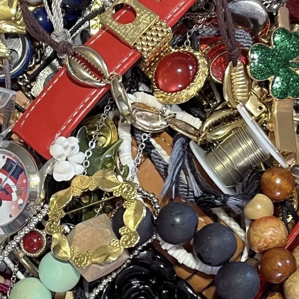 VTG - Now Repurpose Broken Jewelry Beads Harvest Craft Supply Parts 1#11.5oz